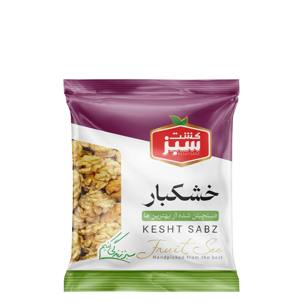 مغز گردو 60 گرمی سلوفان کشت سبز