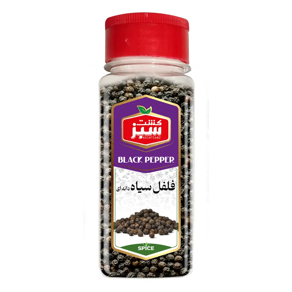 فلفل سیاه دانه‌ای 80 گرمی جار کشت سبز