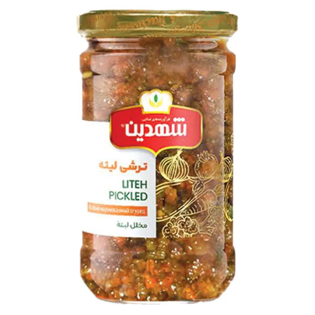 [100541] ترشی لیته معمولی 660 گرمی شیشه‌ای شهدین